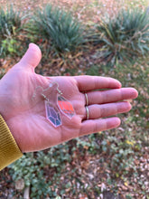 Load image into Gallery viewer, Faceted Crystal mirrored acrylic earrings, small
