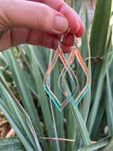 Load image into Gallery viewer, Mirrored Briolette acrylic earrings, large
