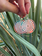 Load image into Gallery viewer, Mandala acrylic earrings, large

