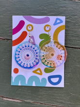 Load image into Gallery viewer, Mandala acrylic earrings, large
