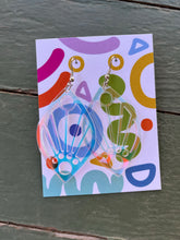 Load image into Gallery viewer, Art Deco Sunrise mirrored acrylic earrings, large
