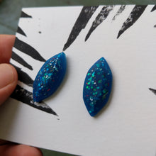 Load image into Gallery viewer, Marquise shape lightweight resin earrings
