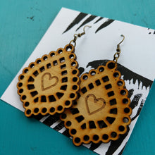 Load image into Gallery viewer, Heartlace, large earrings
