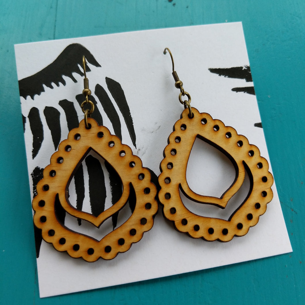 Golden Minaret earrings, medium