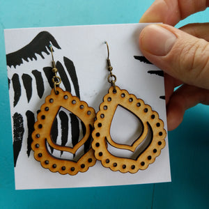 Golden Minaret earrings, medium