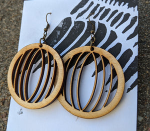 Arboreal portal hoop earrings