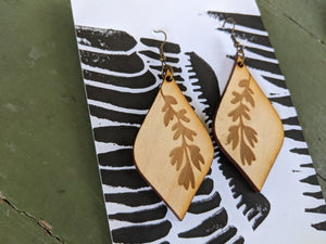 Dried Parsley, large earrings