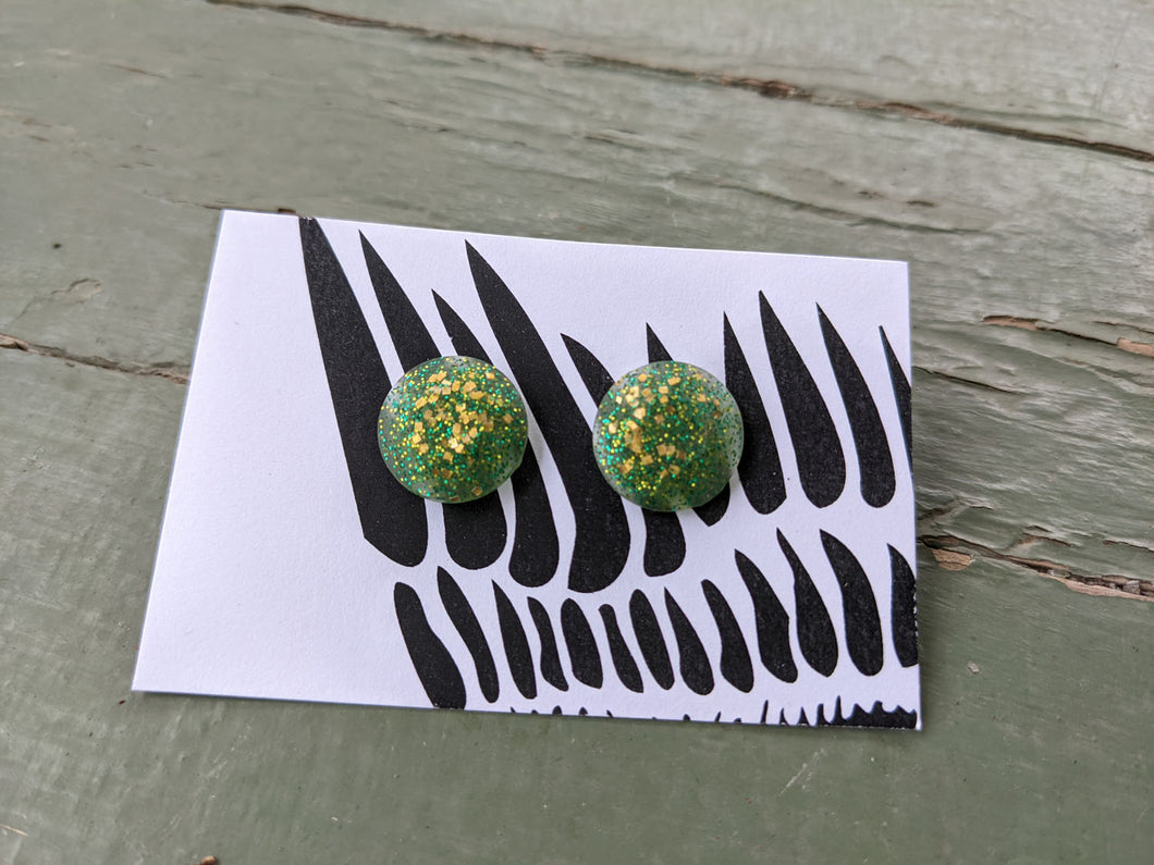 Patch of Clover resin earrings