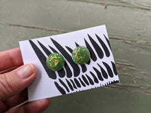 Load image into Gallery viewer, Patch of Clover resin earrings
